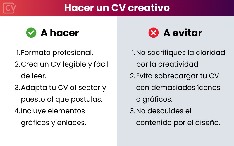consejos para crear un curriculum creativo y original