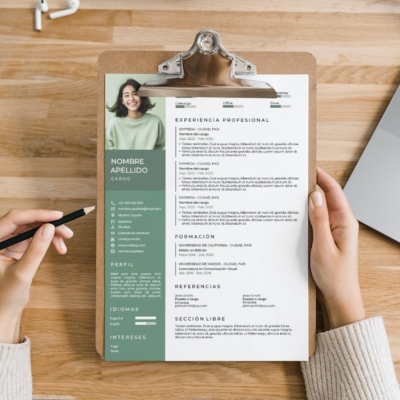 plantilla moderna curriculum vitae gratis