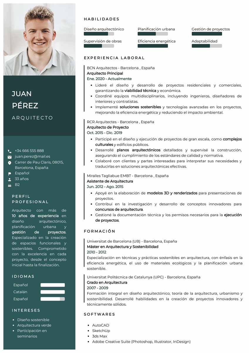 Curr culum De Arquitecto Ejemplo Y Consejos 2024 Curr culum De Arquitecto Ejemplo Y Consejos 2024