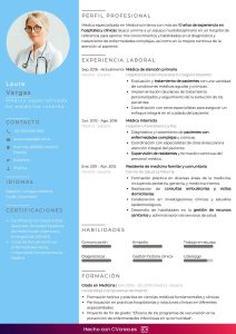ejemplo de curriculum médico