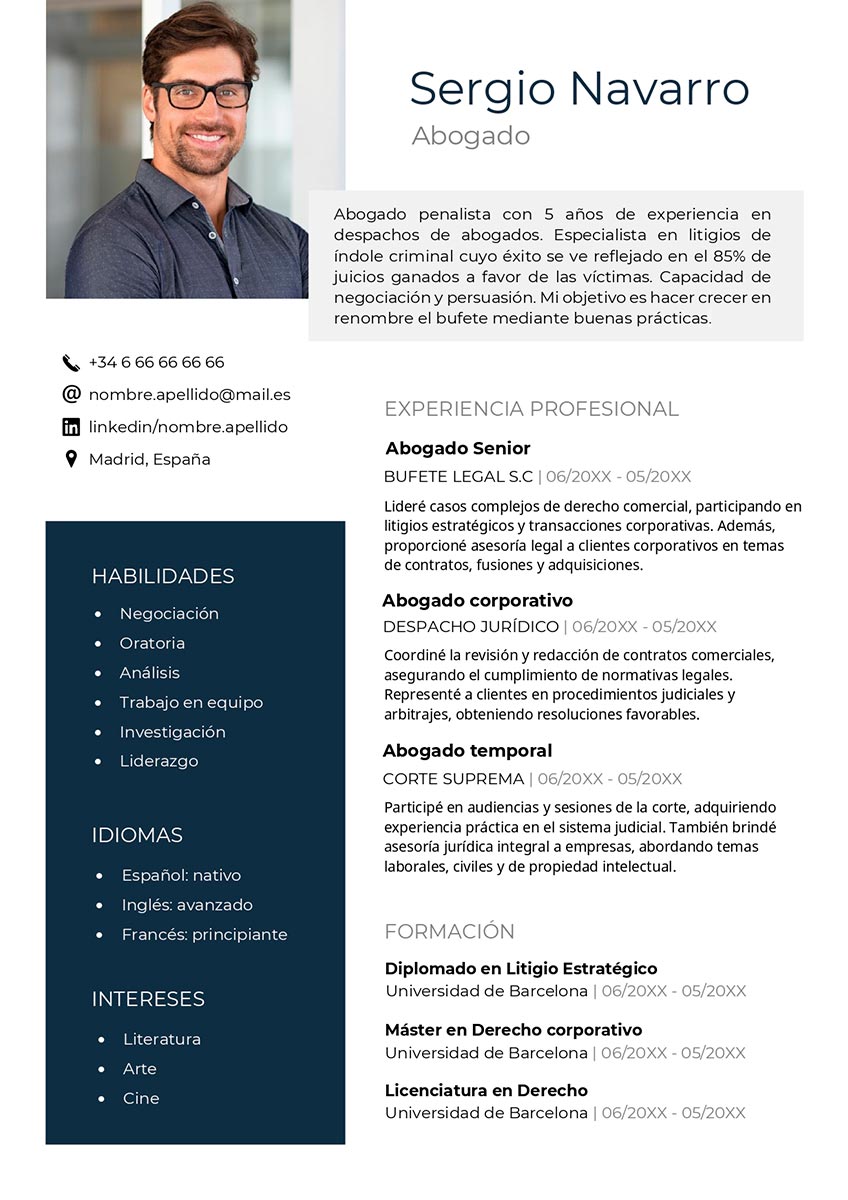 plantilla curriculum word moderna cvcrea