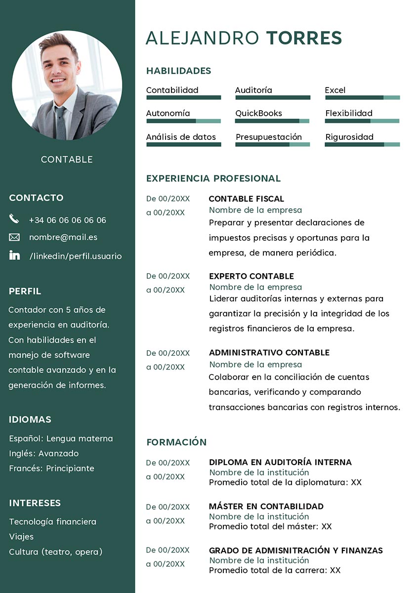 plantilla curriculum word profesional cvcrea