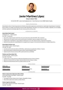 plantilla de curriculum harvard formato ats